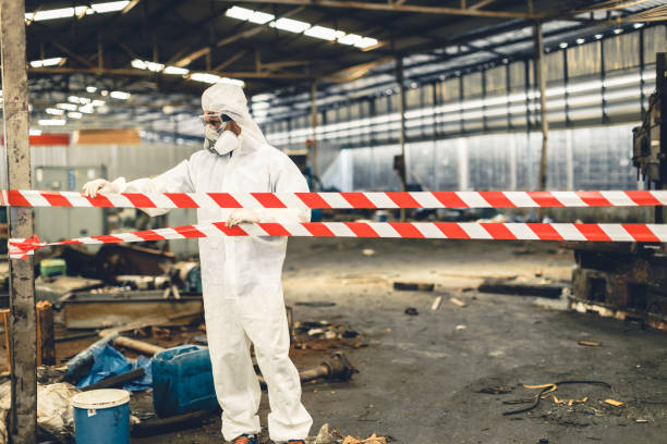 Professional Biohazard Cleanup technician working in Lynch, NE
